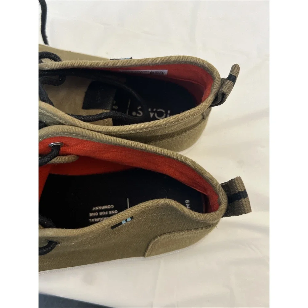TOMS Carlo Mid Terrain Lace Up  Mens Olive Casual 10016914 Sz 9 Water Resistant‎